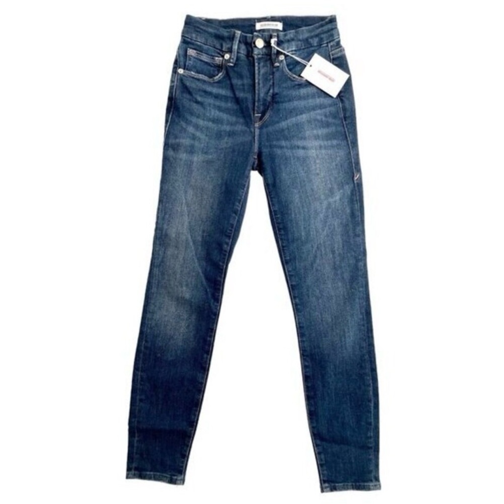 Good American Blue Jeans Good Legs Crop Stretch Denim High Rise SZ 25 NWT